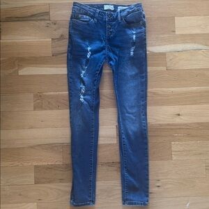 Jessica Simpson Emma mid-rise roll cuff Skinny Jeans girls 14